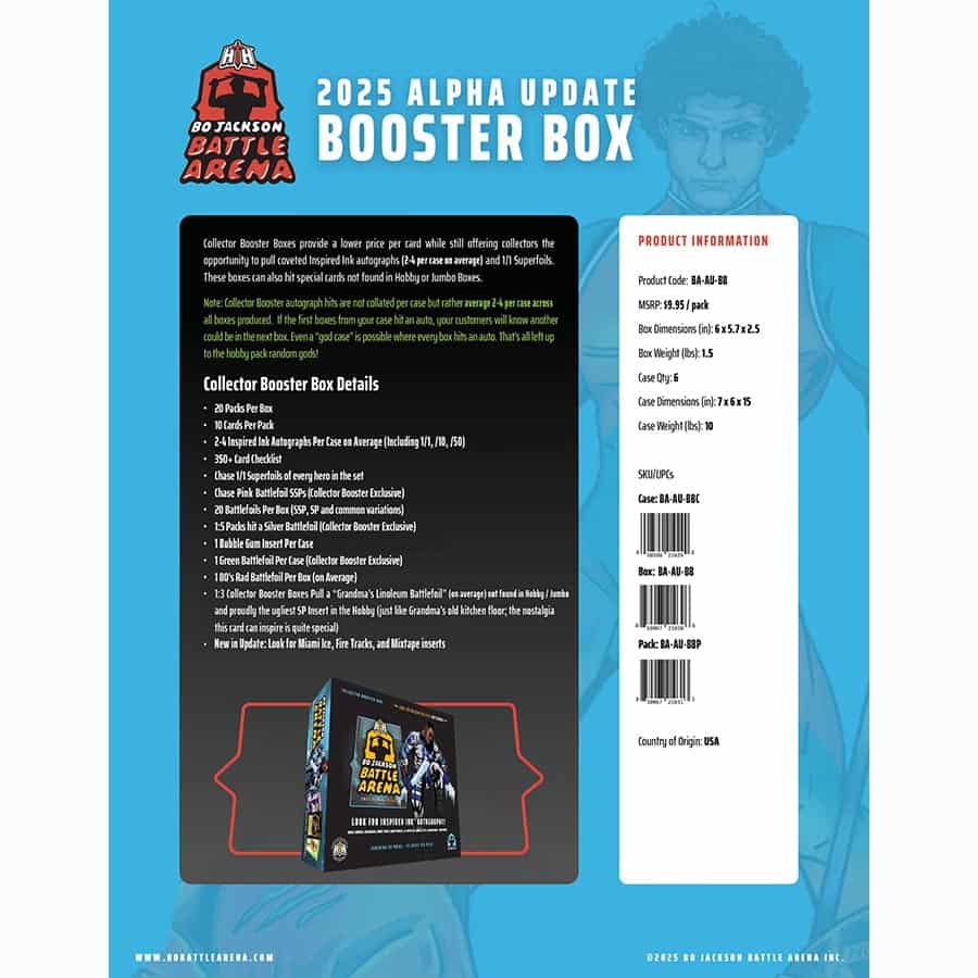 Bo Jackson Battle Arena Alpha Update Collectors Booster Box
