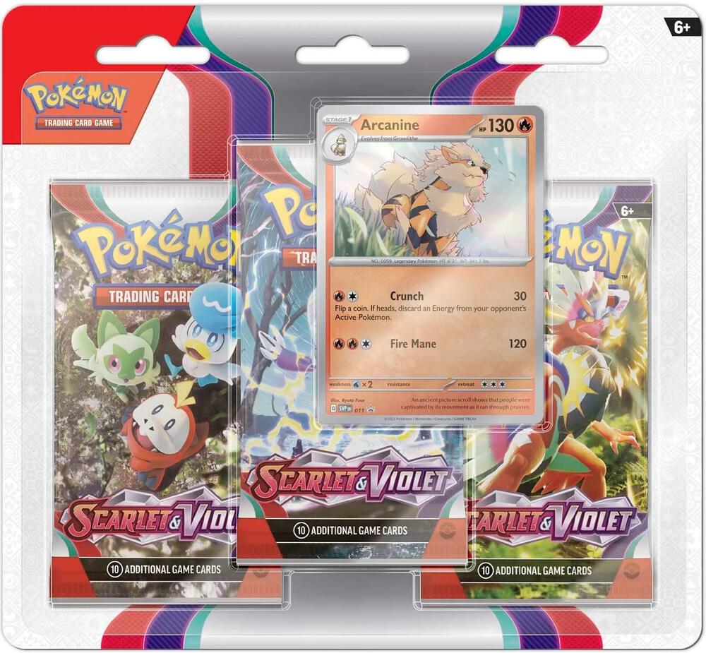Scarlet & Violet 3 Pack Blister - Random Art
