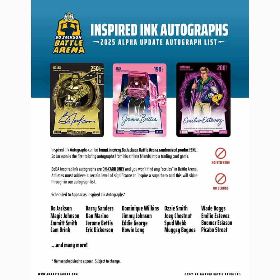 Bo Jackson Battle Arena Alpha Update Collectors Booster Box